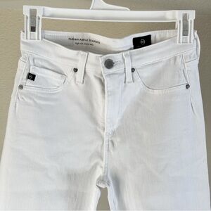 Women's white high rise skinny ankle denim jeans  Ag Adriano Goldschmied size 25